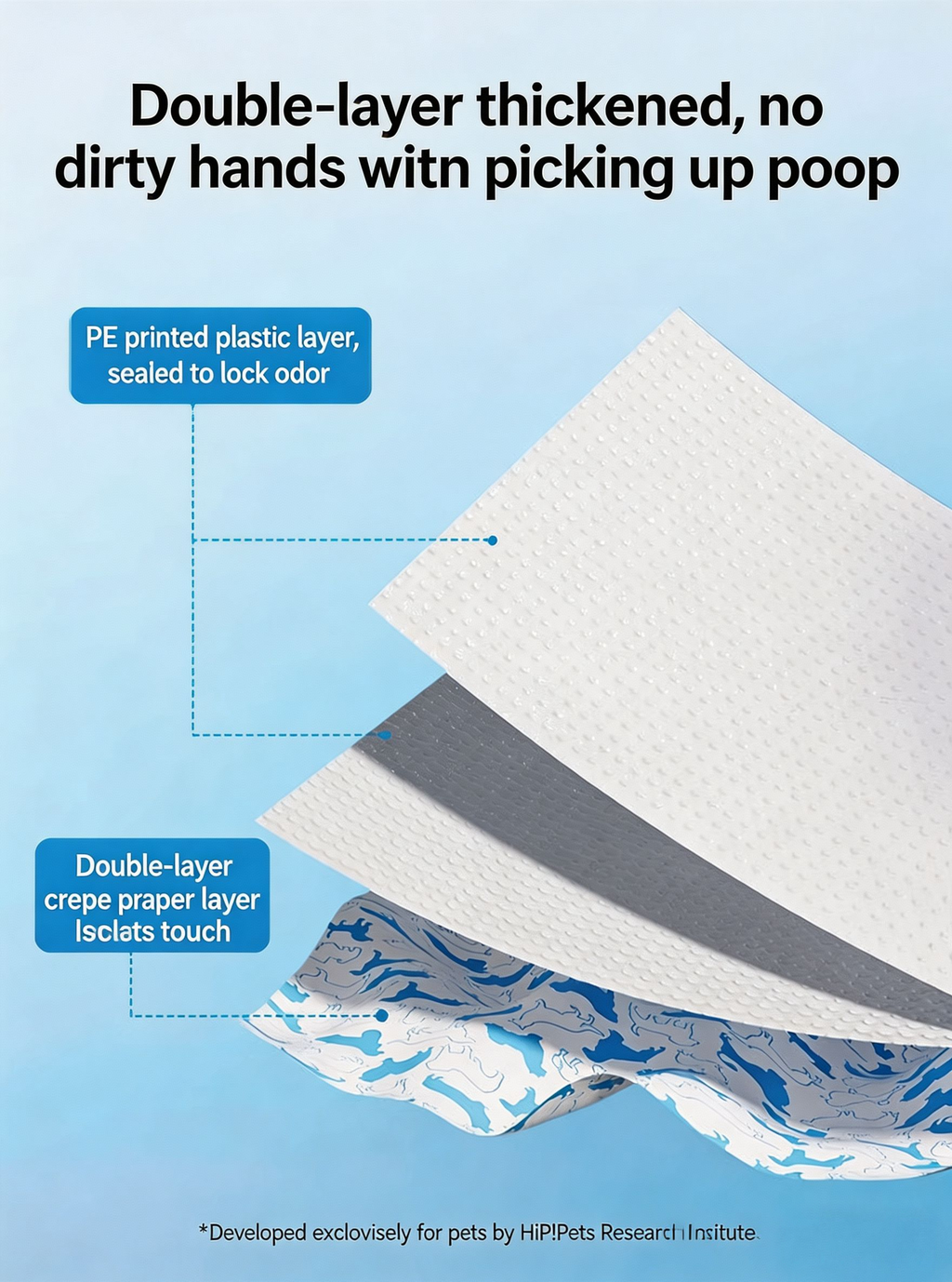 Biodegradable water-soluble pet waste bags